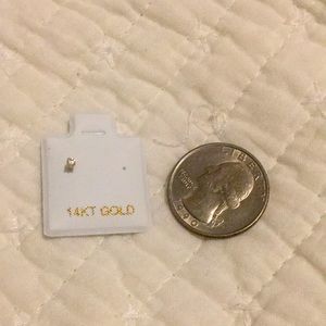 14k gold screw back earring